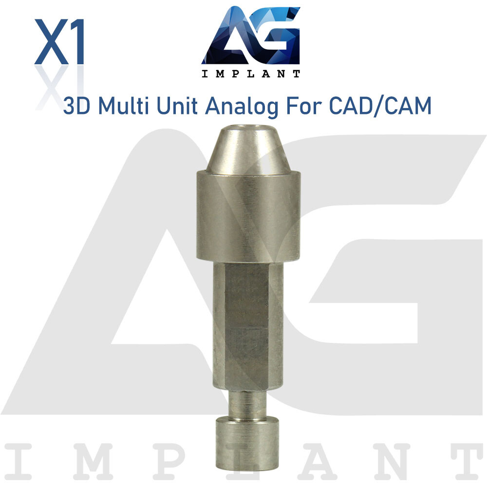 3D Multi Unit Analog For CAD/CAM Library Stainless Steel Lab Dental