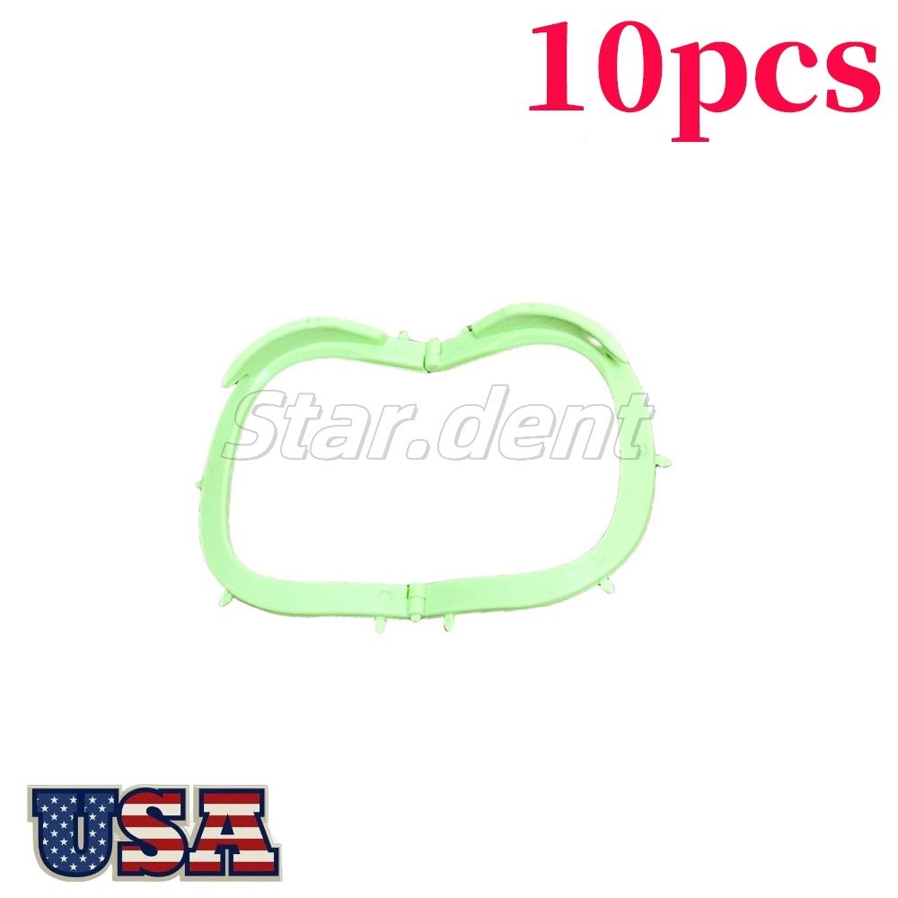 10*Dental Rubber Dam Frame Foldable Autoclavable Plastic Spreading Rubber Dam