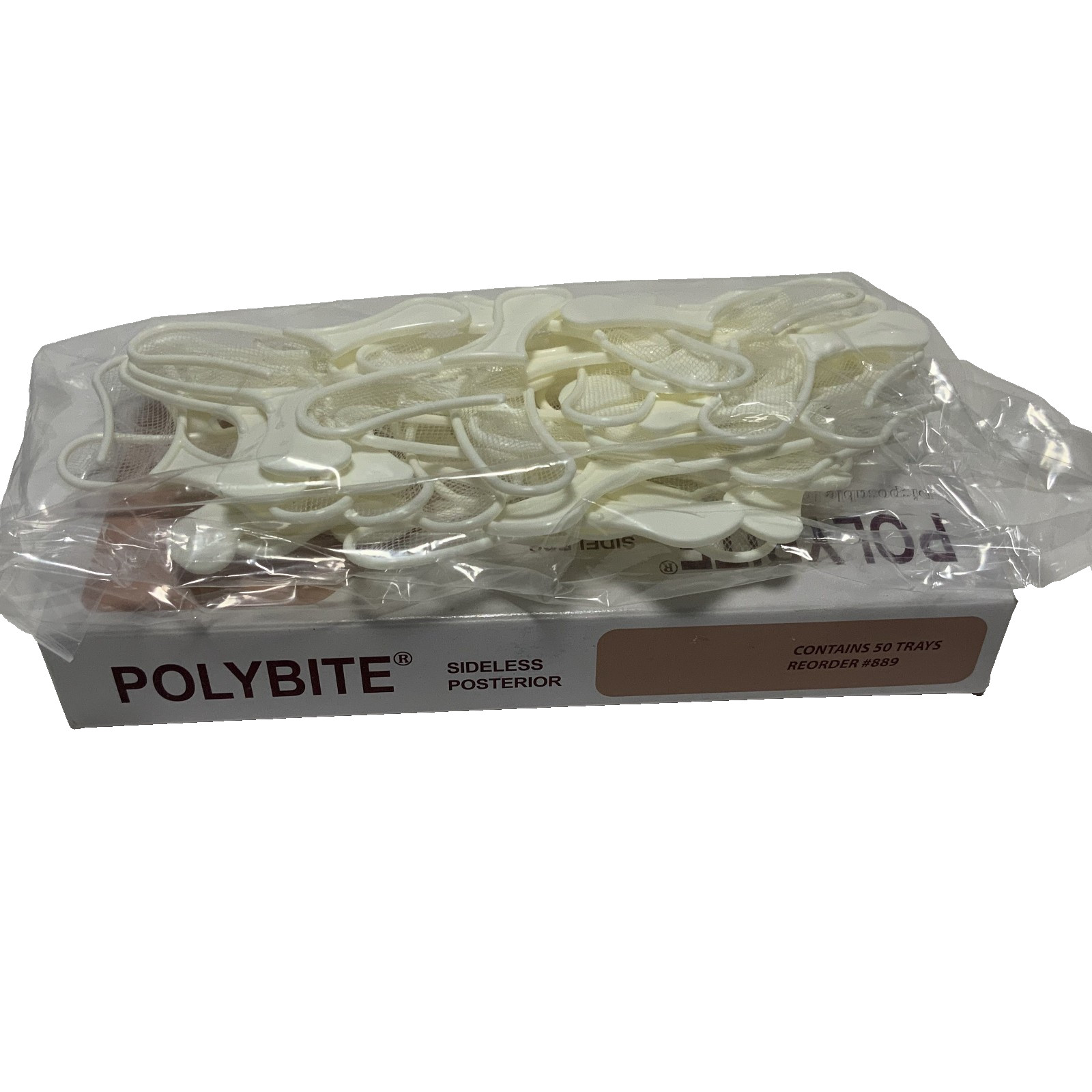 PolyBite Sideless Posterior Disposable Impression Bite Trays (50 qty) REF 889