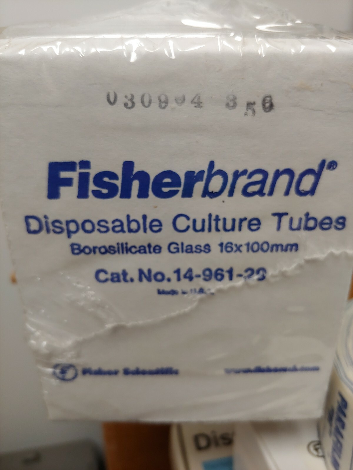FISHER BRAND 14-961-29 DISPOSABLE CULTURE TUBES 1 X PACK OF 25