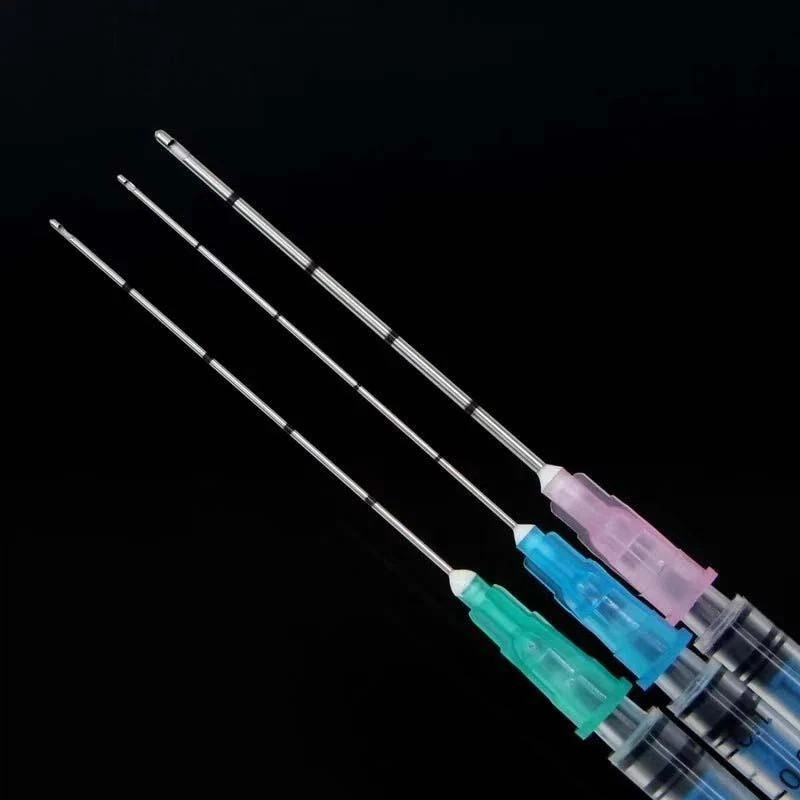50pcs Blunt Tip Cannula Needles 18G-30G for Filler Injection Facial Nose Beauty