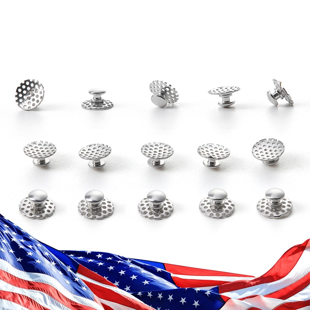 50 Piece Dental Orthodontic Bondable Perforated Hollow Lingual Buttons with Hole