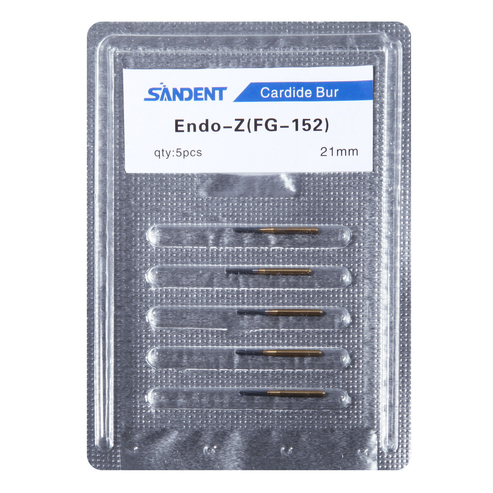 5PCS Dental Endodontic ENDO-Z Tungsten Carbide Burs FG Round Bur High Speed 21mm