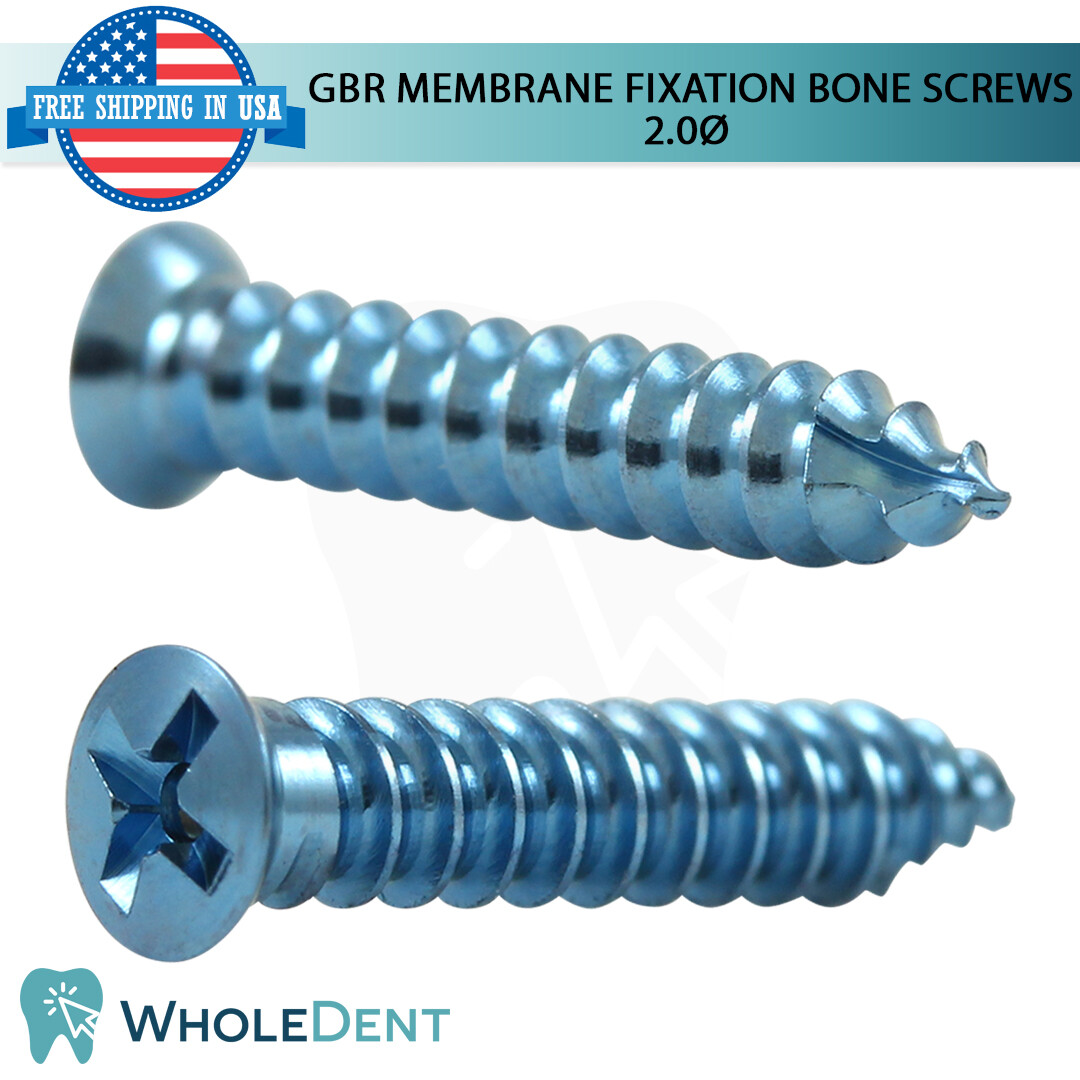 GBR Self Tapping Titanium Membrane Fixation Bon Screw Ø2.0mm, Dental Im plant