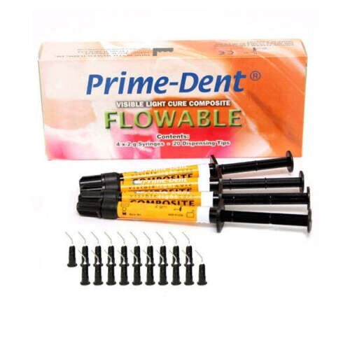 4 x PRIMEDENT Visible Light Cure Flowable Composite 2gm SHADES A2 A3 A3.5 B2