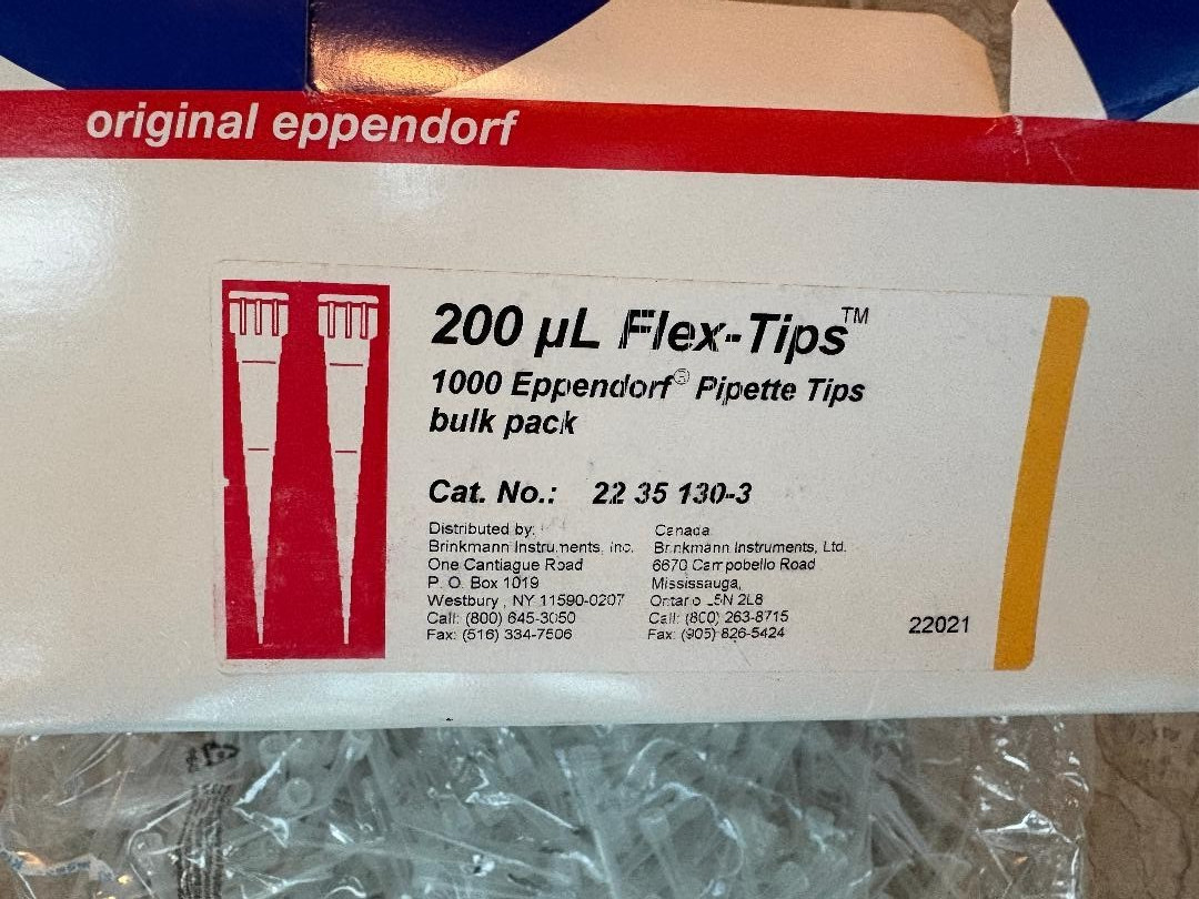 Eppendorf Micro Pipette Tips 200 ul – Bulk 1000 Count 22 35 130-3, free shipping