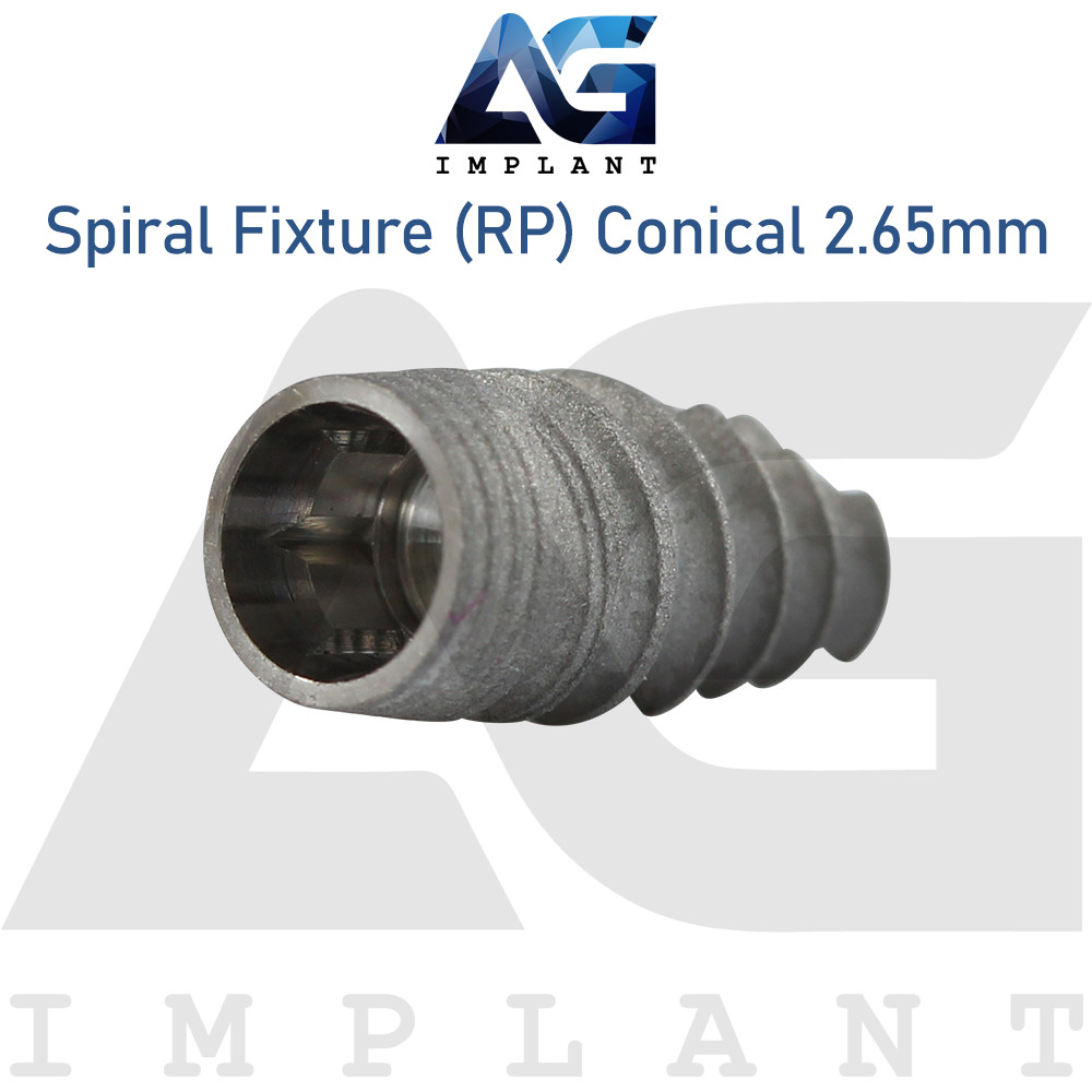 5 Spiral Fixture Regular Platform (RP) Conical Connection Hex 2.65mm Dental SLA