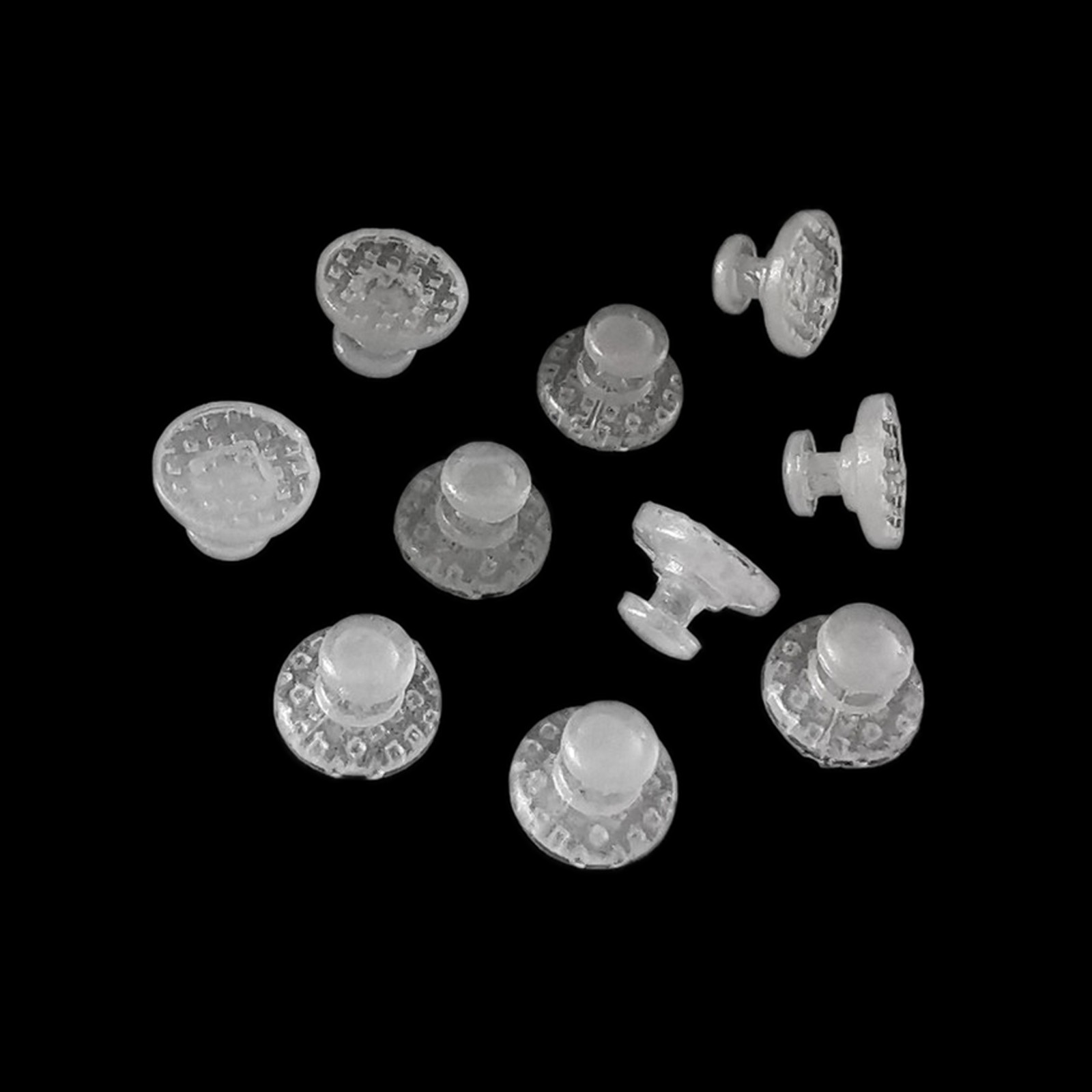 US Dental Ortho Lingual Buttons Bondable Round Mesh Base Metal/Ceramic Composite