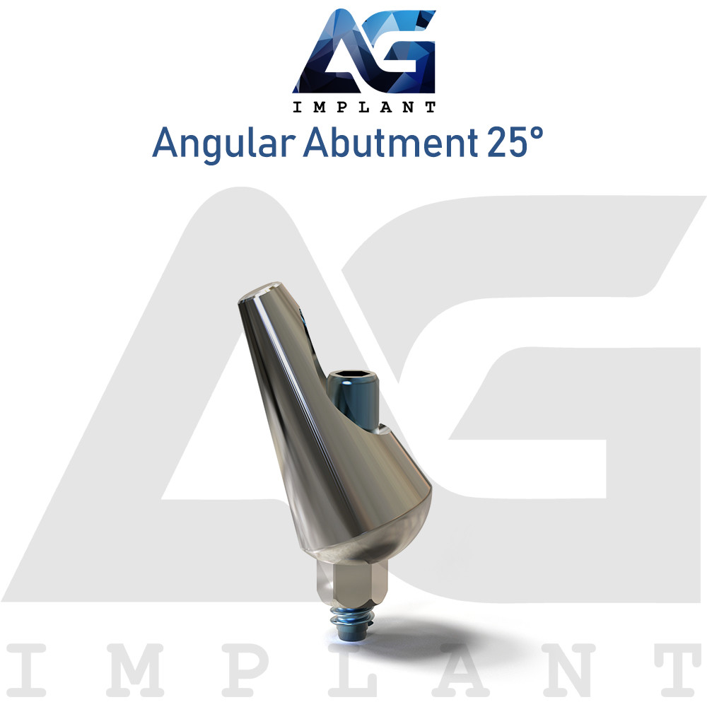 Angular Abutment 25° Aesthetic Titanium For Dental Int Hex 2.42mm
