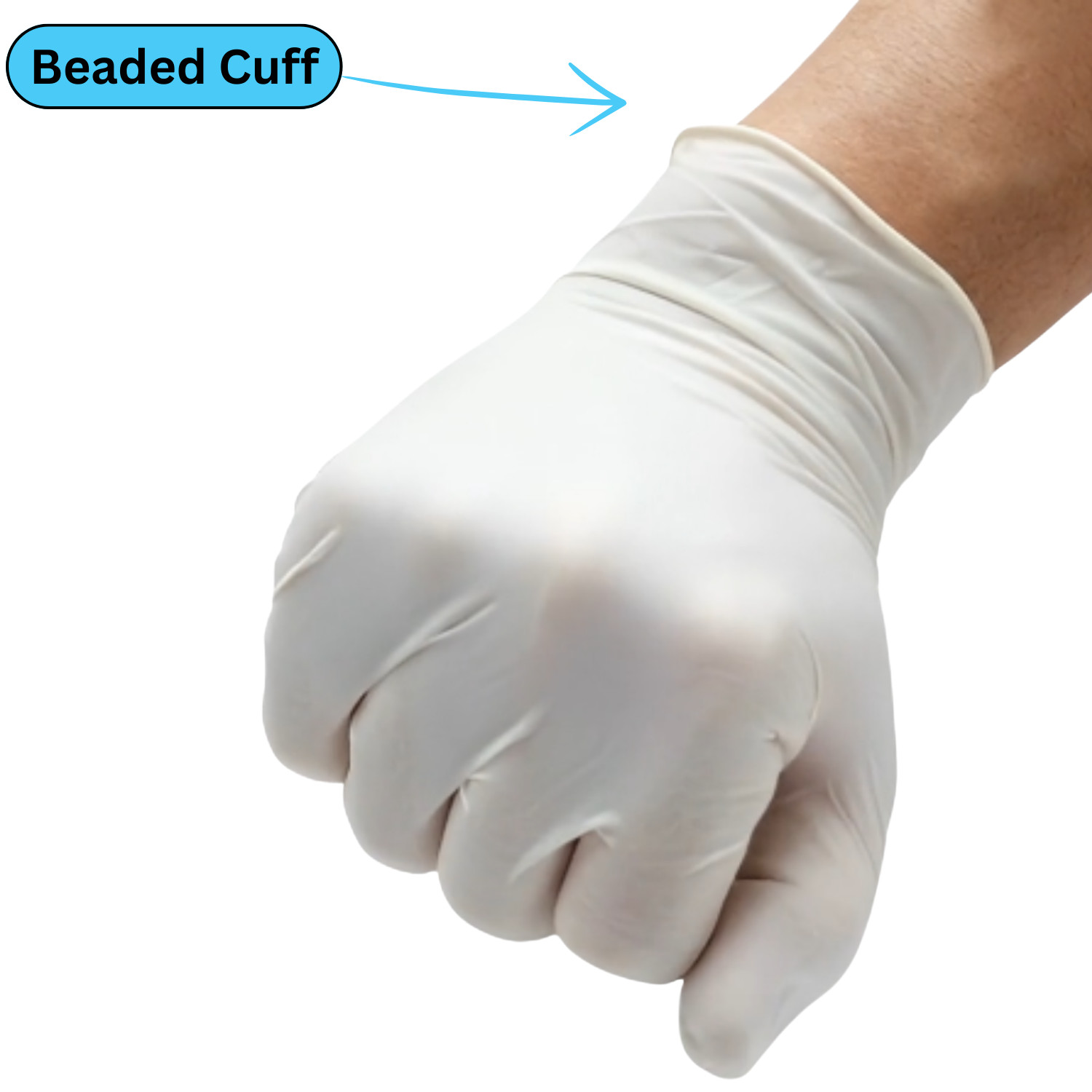 1000 Pcs Powder Free Latex Disposable Exam Gloves X-Large 4.5 Mil Natural Rubber