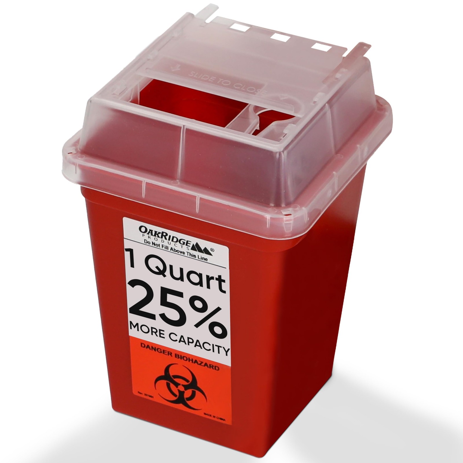 Oakridge Products Sharps Container for Home Use and Professional 1 Quart, Bio…