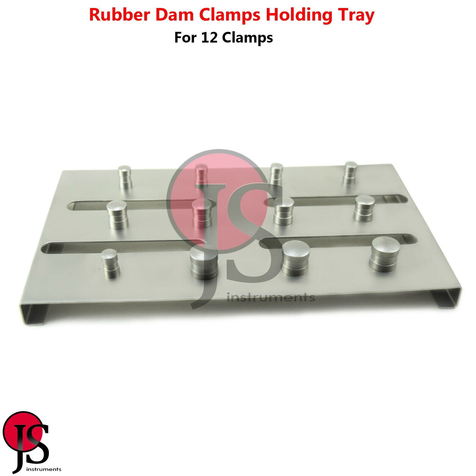 Dental Rubber Dam Clamps Holder Tray Organizer For 12 Clamps Autoclavable Endo