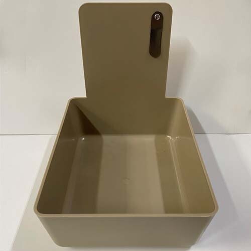 Beige Dental Lab Pan w/ Stainless Steel Clip 12pk 7″ x 5¾» x 2½» Made in the USA