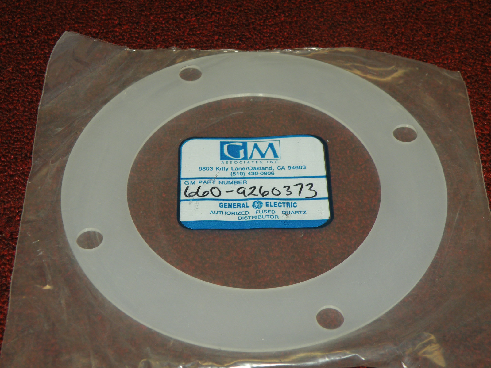 G M Associates Fused Quartz Spacer Isolator 660-9260373 8-1/2″
