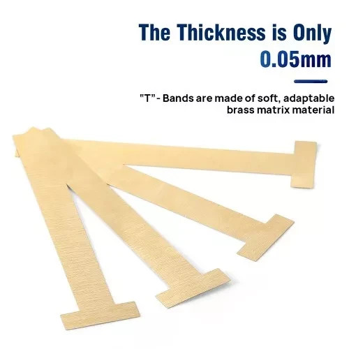 Dental Matrix T Bands Brass Small Large Straight Curved Operatory Restorations
