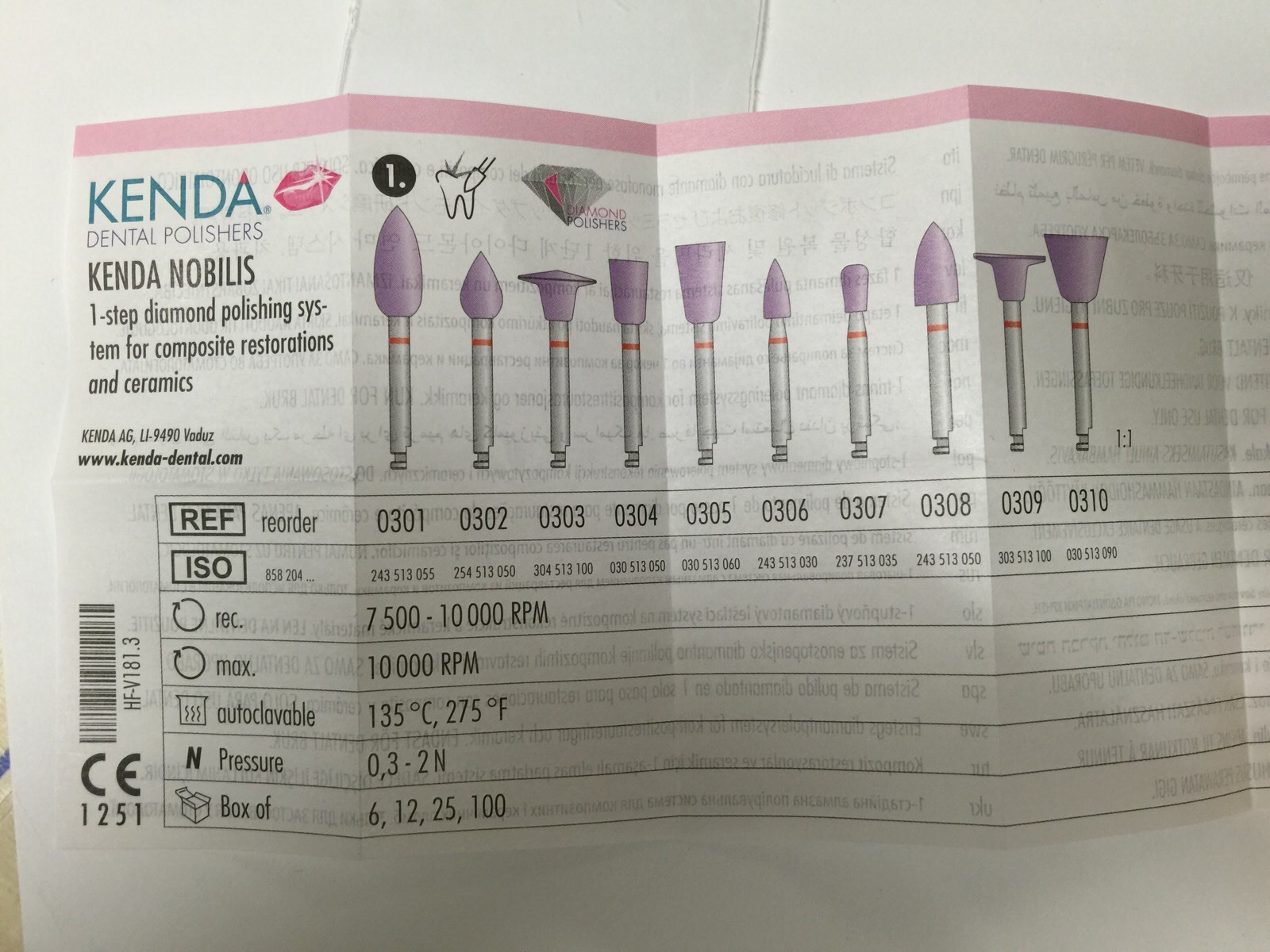 One-Step Diamond Composite Restoration And Ceramics 3Pc.made In Europe 0308-001