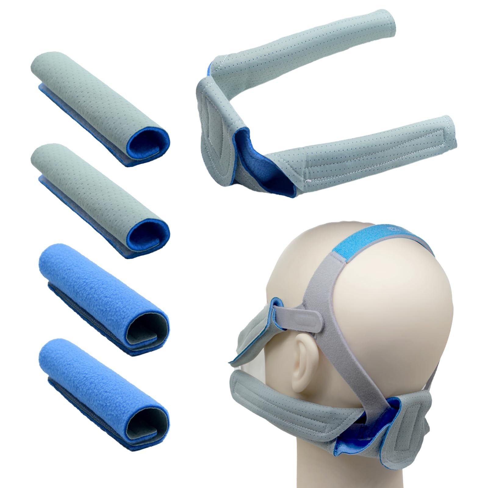 Cooling Neck Strap Pads Kit – 5 Pack Soft Fleece Comfort Covers for Face Masks,
