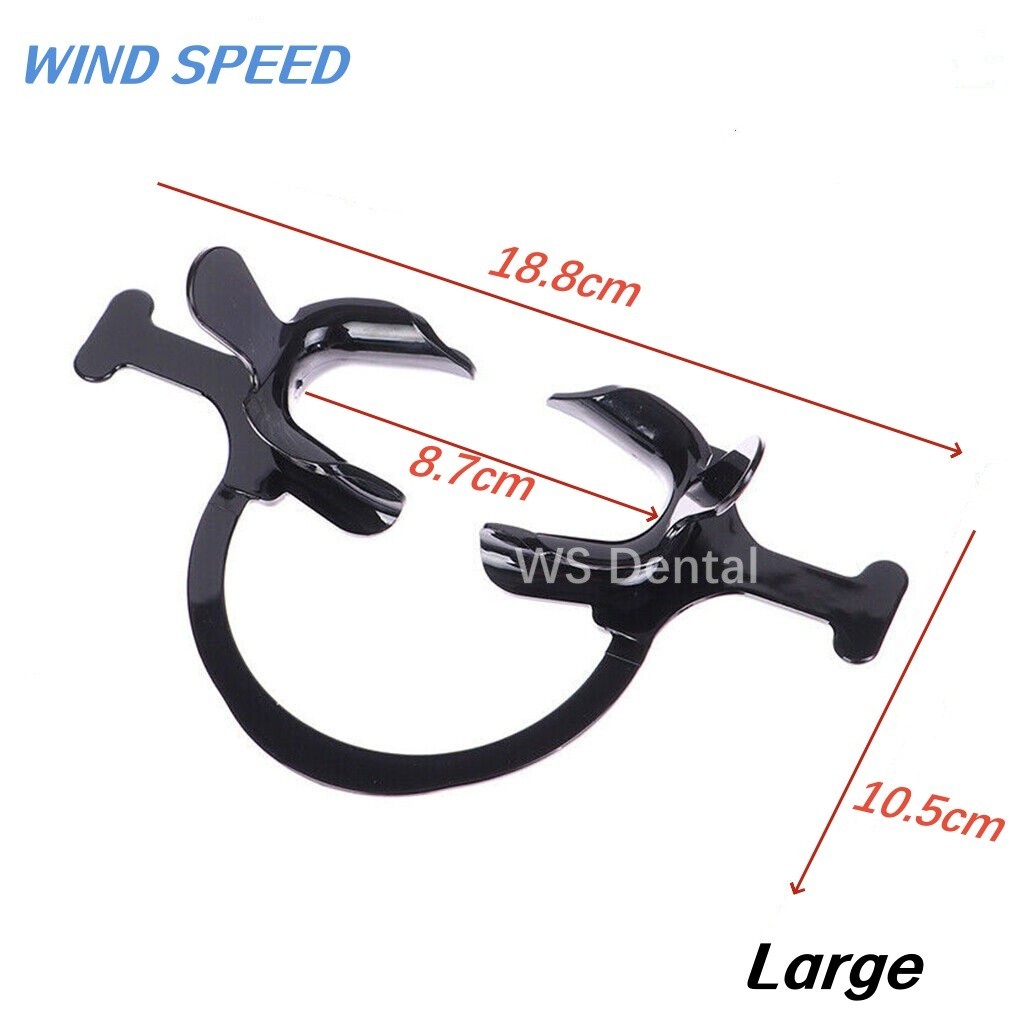 Dental Mouth Opener Intraoral Cheek Lip Retractor C-Shape with Handle Wing S/M/L