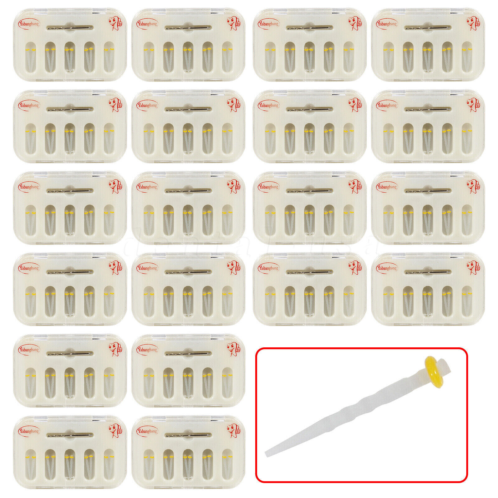 Dental Quartz Fiber Post Resin Screw Post Drill Yellow Kit High Intensity 1.4mm