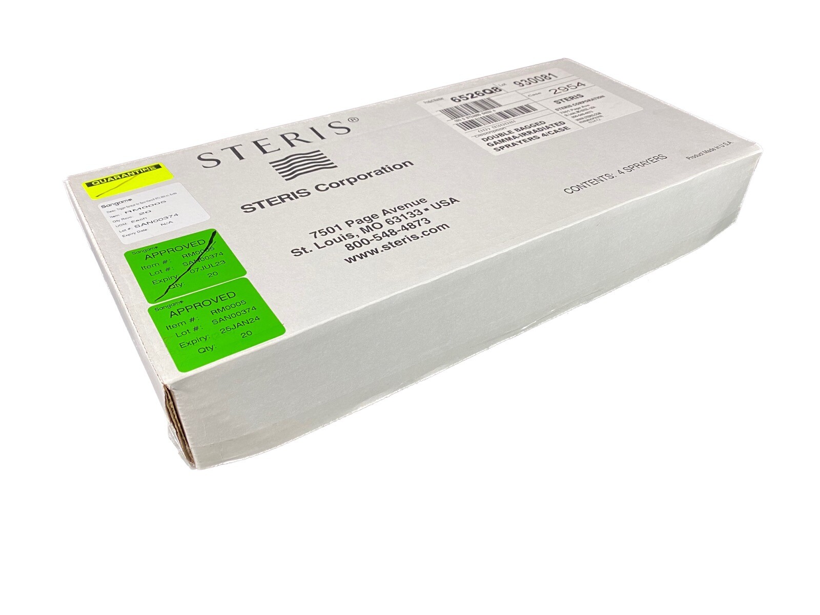 STERIS CORPORATION Double Bagged Gamma-Irradiated Sprayers 6526Q8 (4/cs)