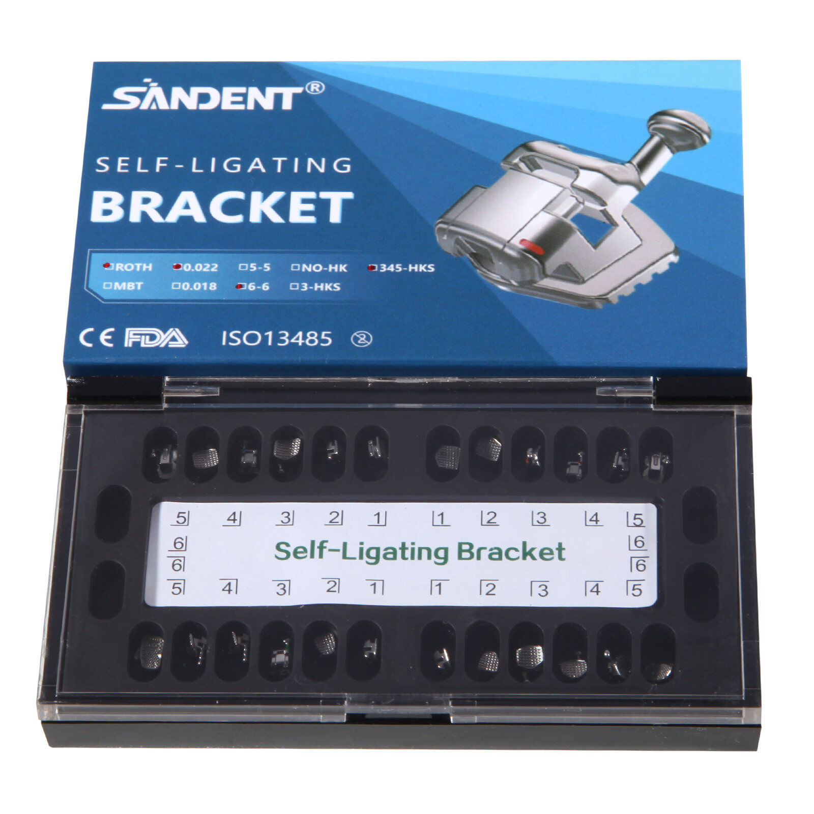 Dental Self Ligating Bracket Braces Mini Roth.022 345HK