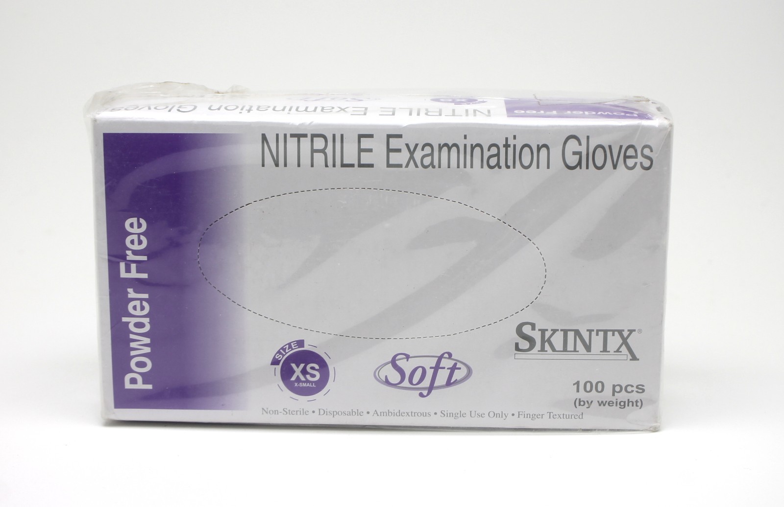 SKINTX NITRILE EXAMINATION GLOVES Soft Powder Free Size XS 100 pcs