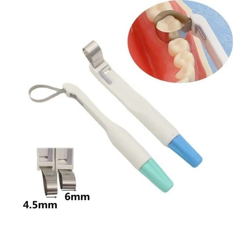 10Pcs Dental Metal Matrix Band Premolar/Molar Matrices Clamp 4.5/6mm Restoration