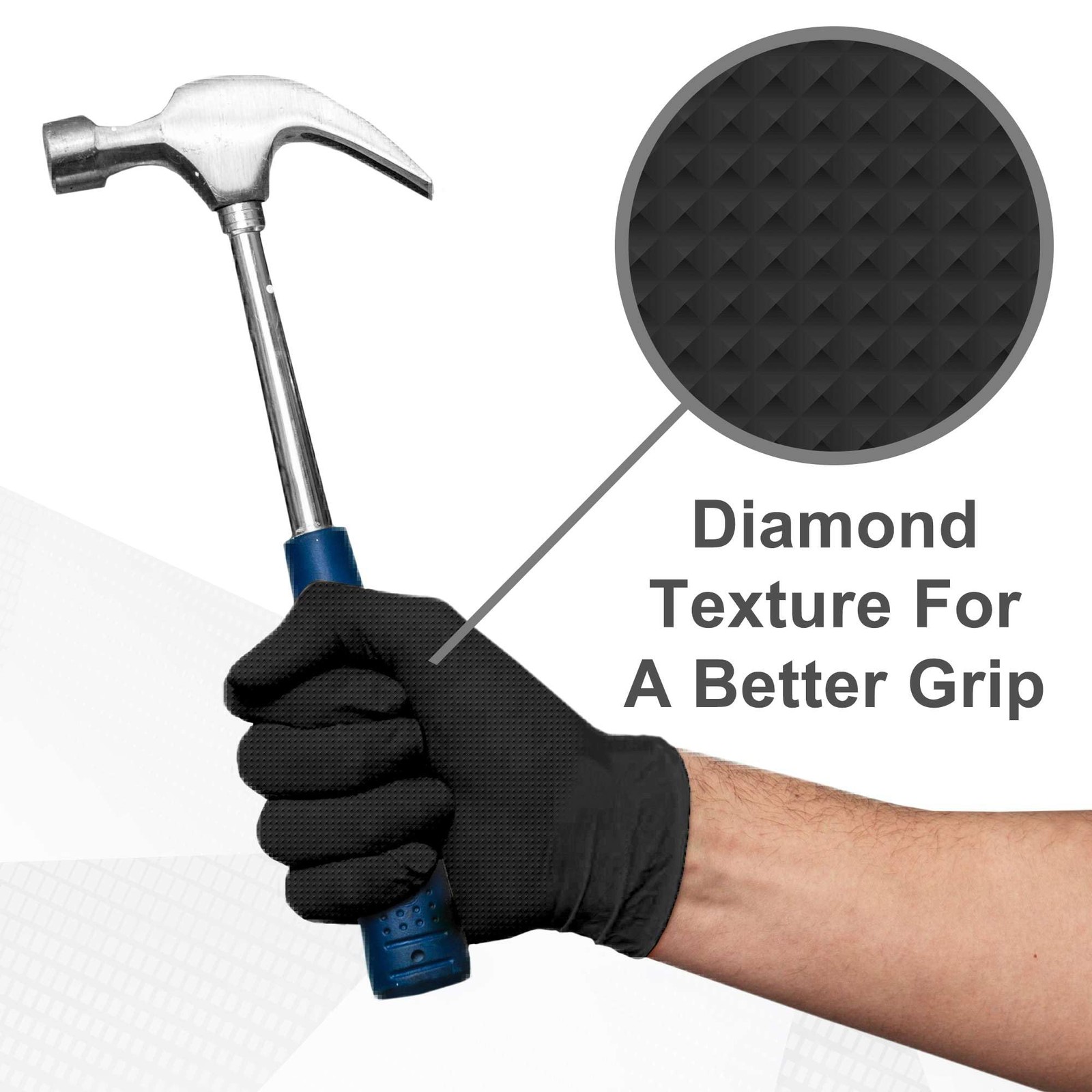 Black 8 Mil Nitrile Gloves X Large 100 Pack – Heavy Duty Mechanic Gloves, wit…