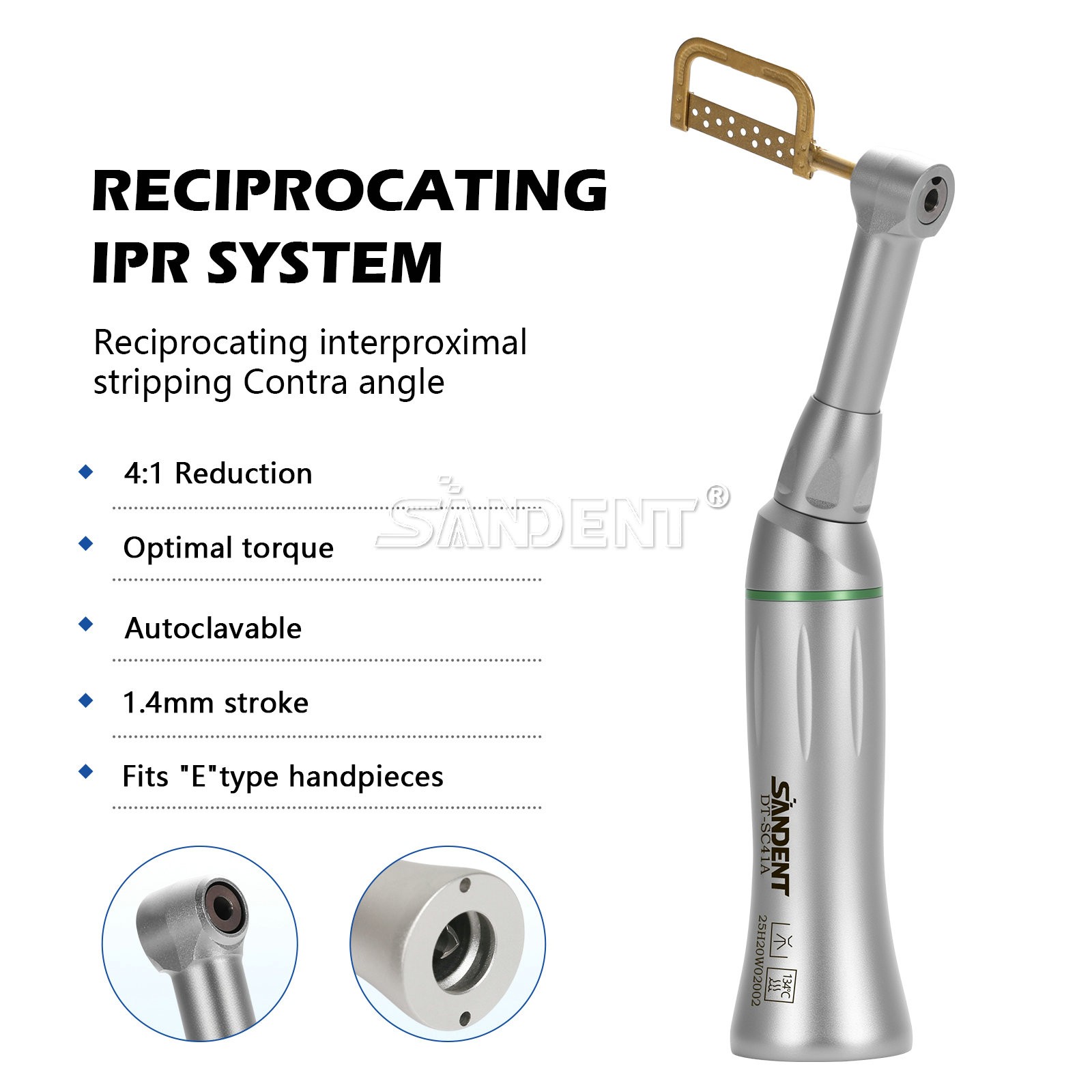 1-10Kits Dental 4:1 Contra Angle Handpiece IPR For Eva Tips Interproximal Strips