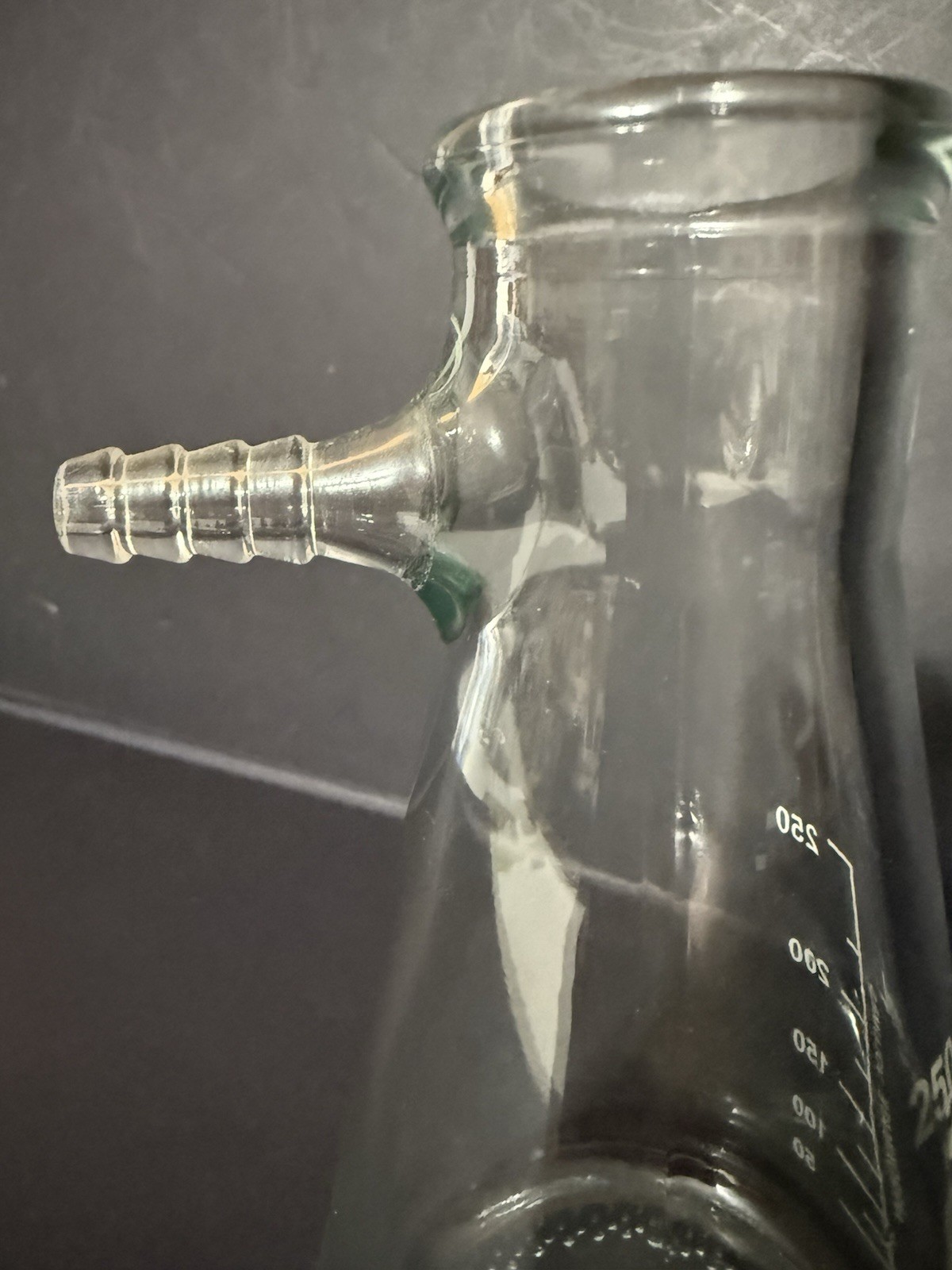 Kimble Kimax Glass 250mL Graduated Filtering Flask w/ Tubulation 27060-250