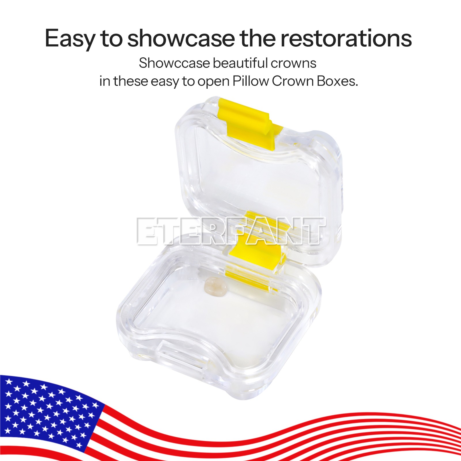 100pcs Dental Crown and Bridge Pillow Box with Membrane with Storage display box