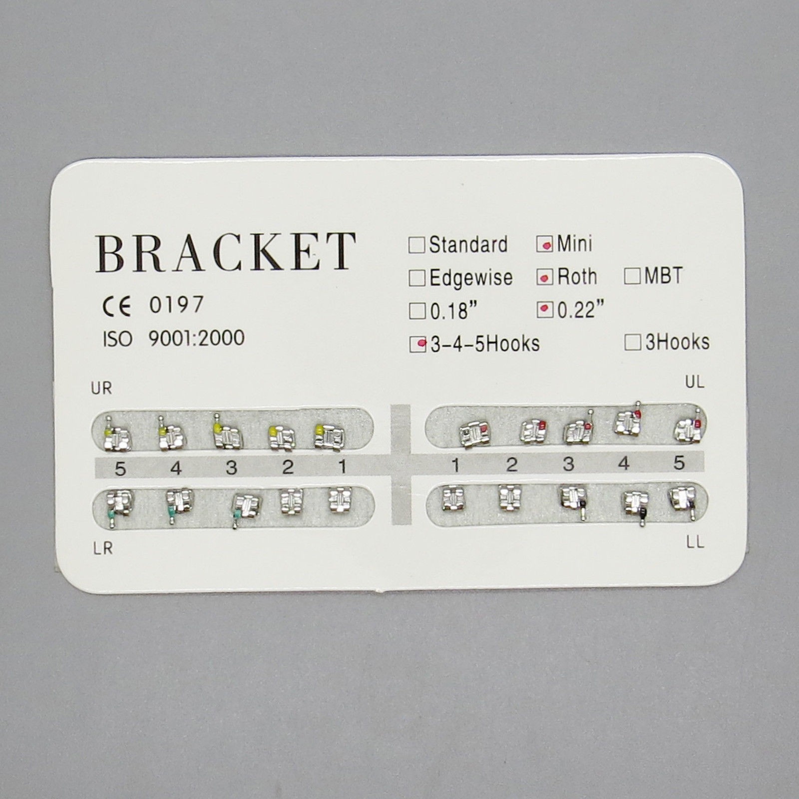 Orthodontic KIT Include Brackets Elastomeric Ligature Ties and 10 bag of Wires