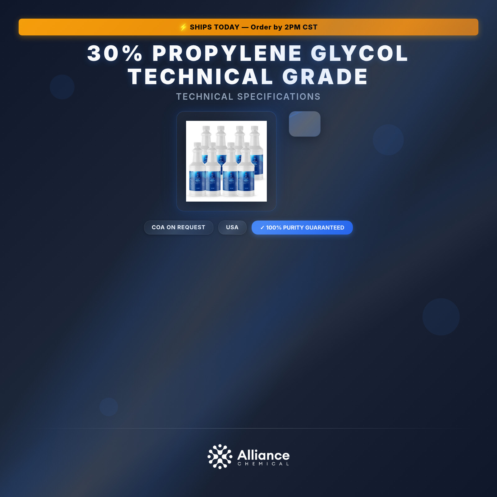 30% Propylene Glycol Technical Grade – 8 Quarts