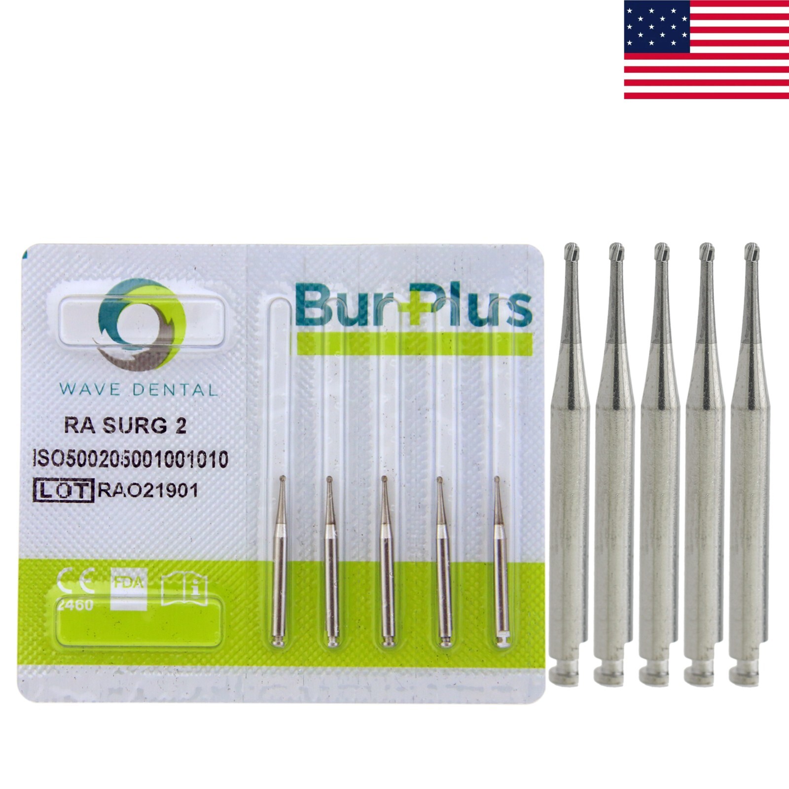 Wave Dental Surgical Bur 557 Carbide Round Bur 2 4 5 6 8 Latch Low Speed RA SURG