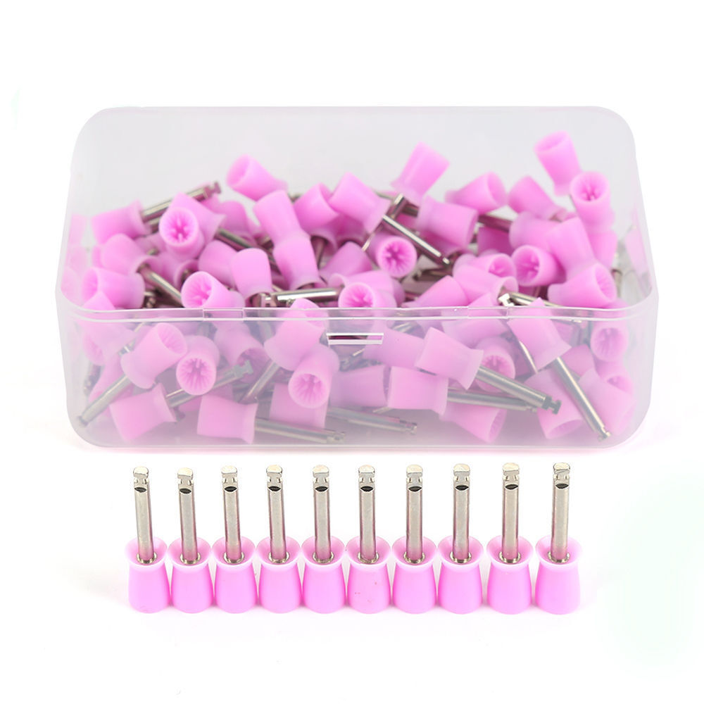 Dental Prophy Prophylaxis Polishing Rubber Cups Webbed Screw-in Snap on Latch