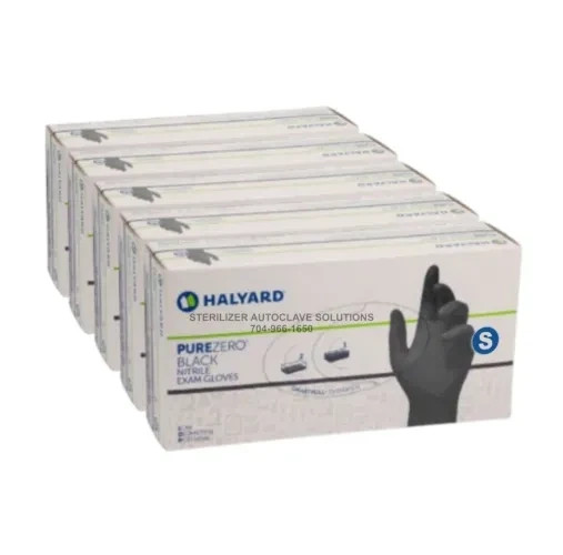 Halyard PureZero Nitrile Exam Gloves LFS711SM 5.1MIL – 5 bxs of 100 (500) SMALL