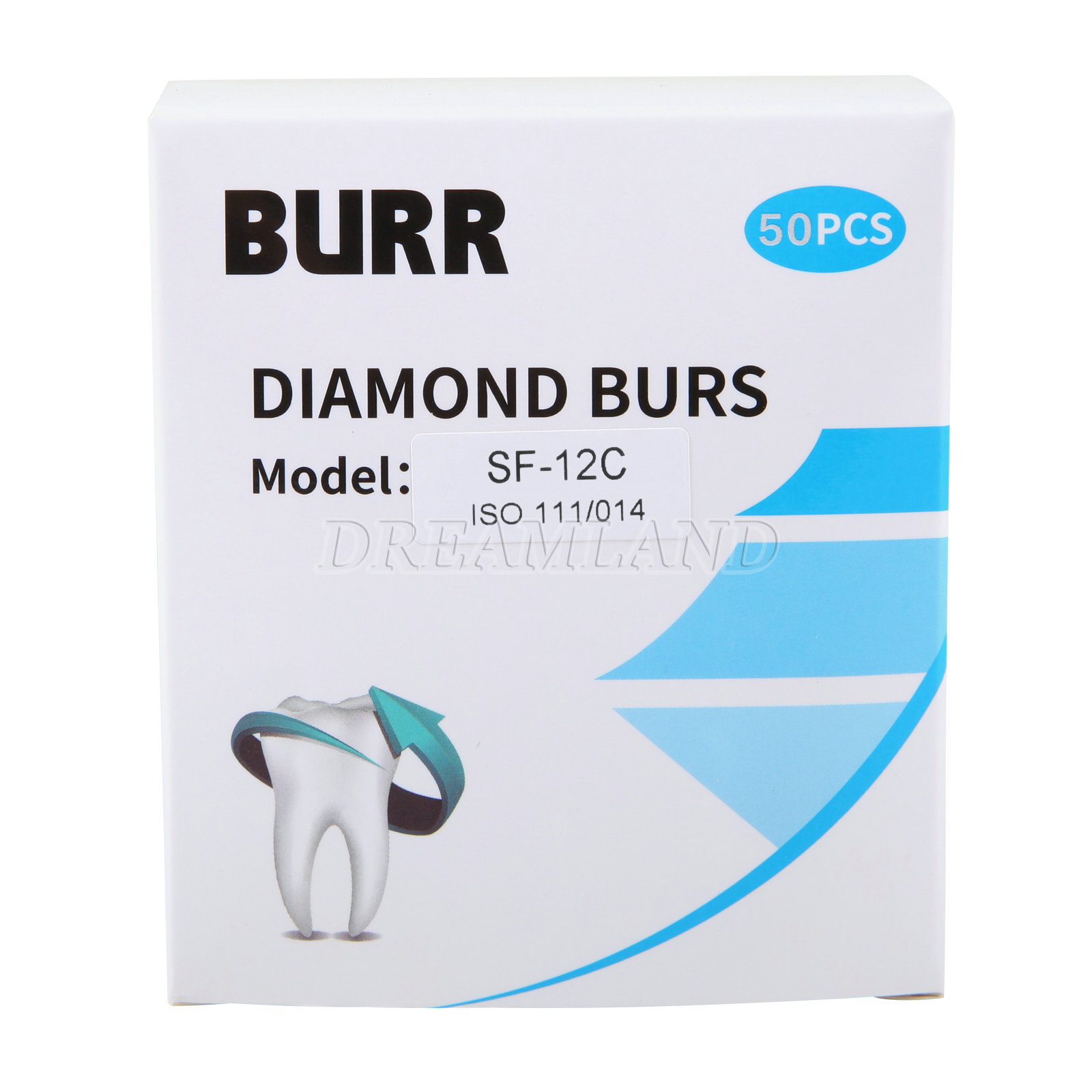 100 PCS SF-12C 837-014C Flat End Cylinder Green Coarse FG Dental Diamond Burs