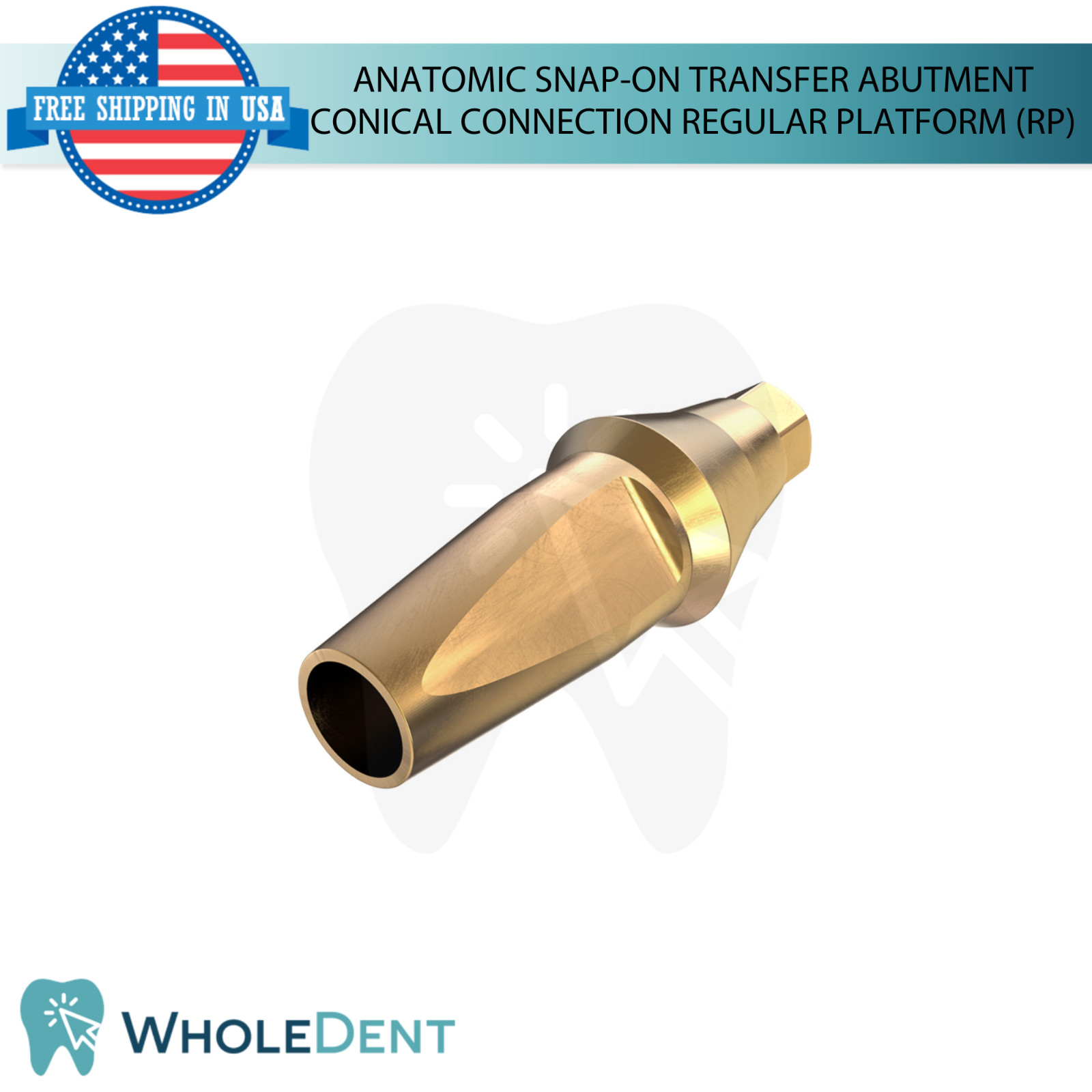 10x Dental Anatomic Snap-on Transfer Prosthetic Conical Hex 2.65mm RP Impression