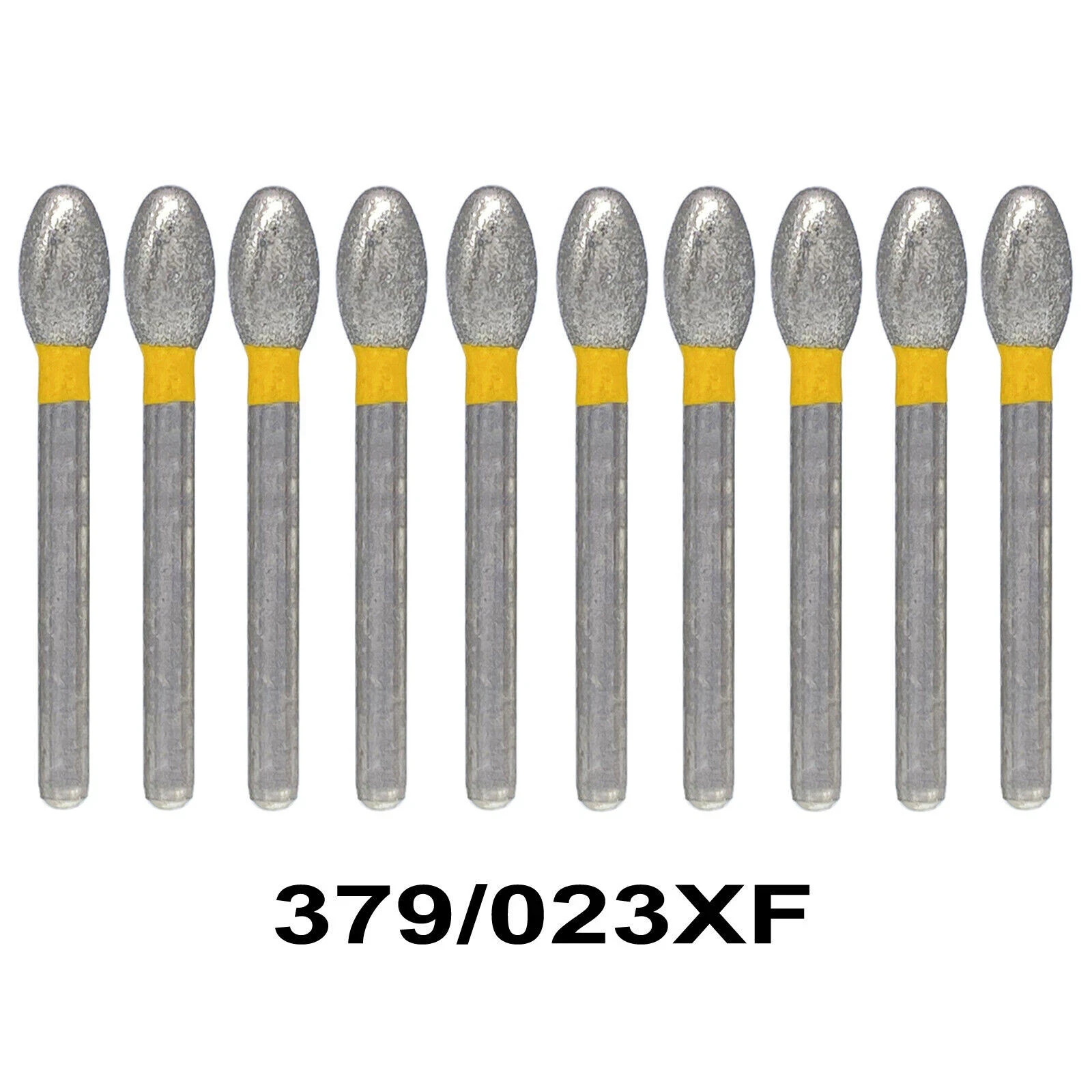 10 Burs/Box 379-023XF/023F/023C/023SC Fine Coarse Football Grit Diamond Burs