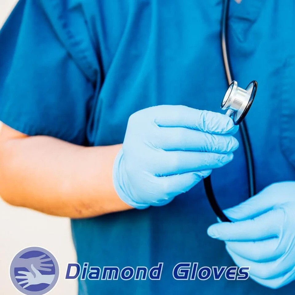 Premium Blue Nitrile Gloves Powder-Free 3.5-Mil 1000pcs S/M/L/XL New
