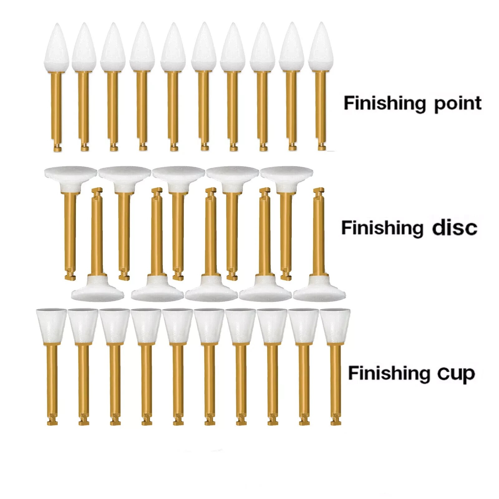 10Pc Dental Disposable Composite Polishers Finishing Discs Cup System Instrument