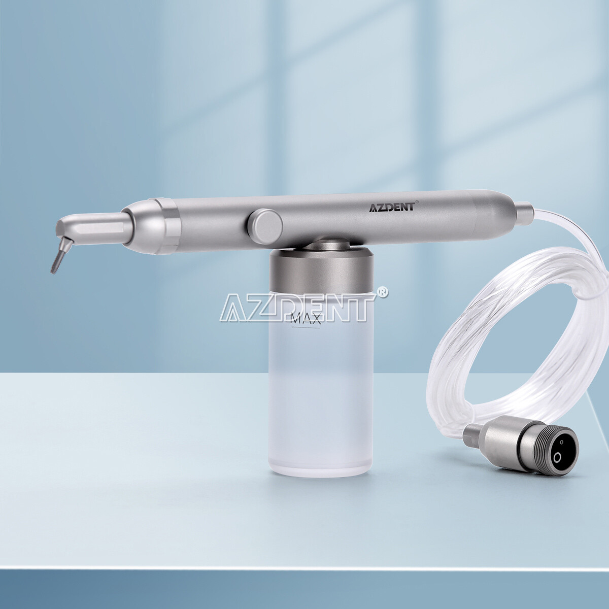 AZDENT Dental Alumina Air Polisher Abrasion Microetcher Sandblasting Gun 2Holes