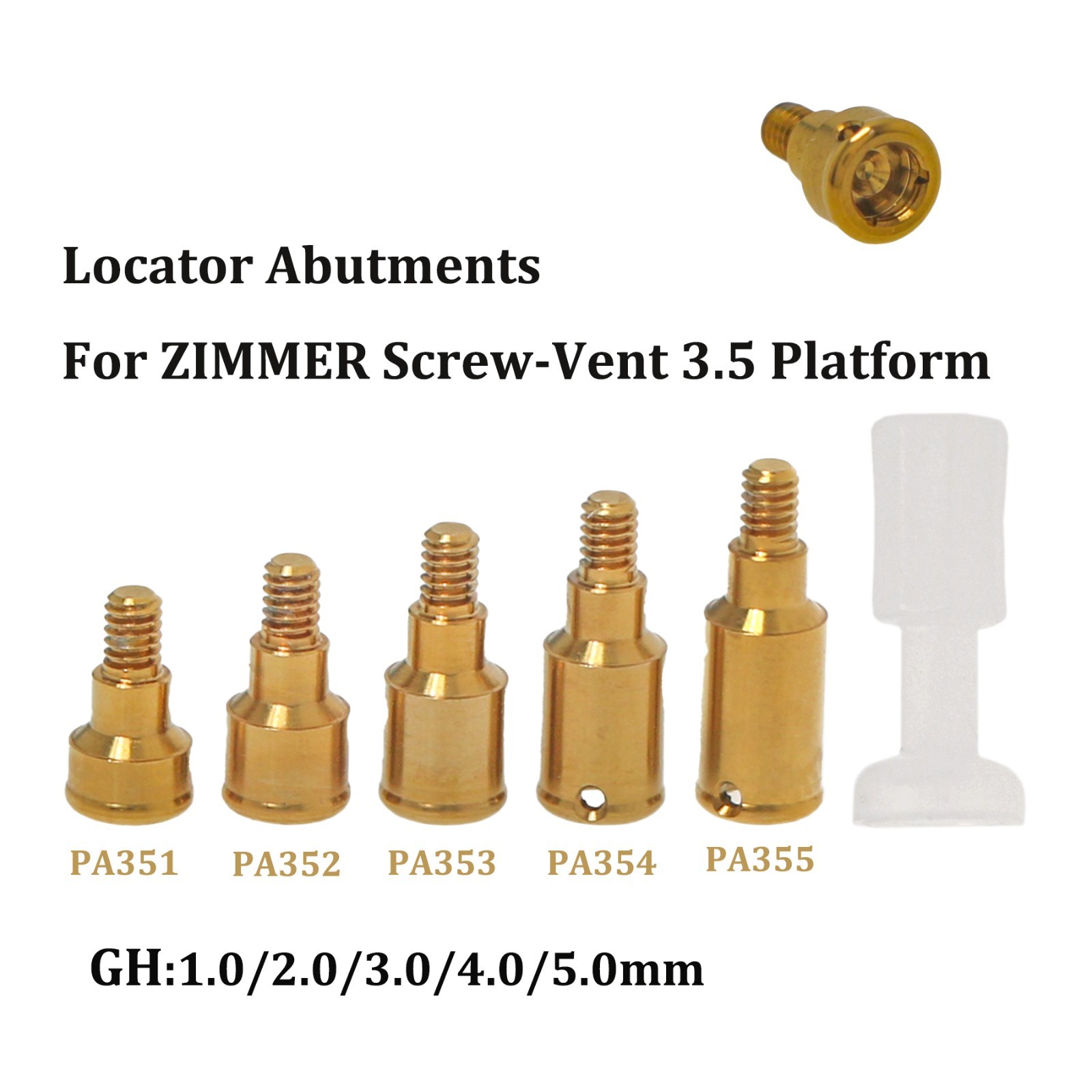 US Dental LOCATOR Removable Attachment Abutment fit Zimmer Cortex MIS Ø3.5/4.5mm