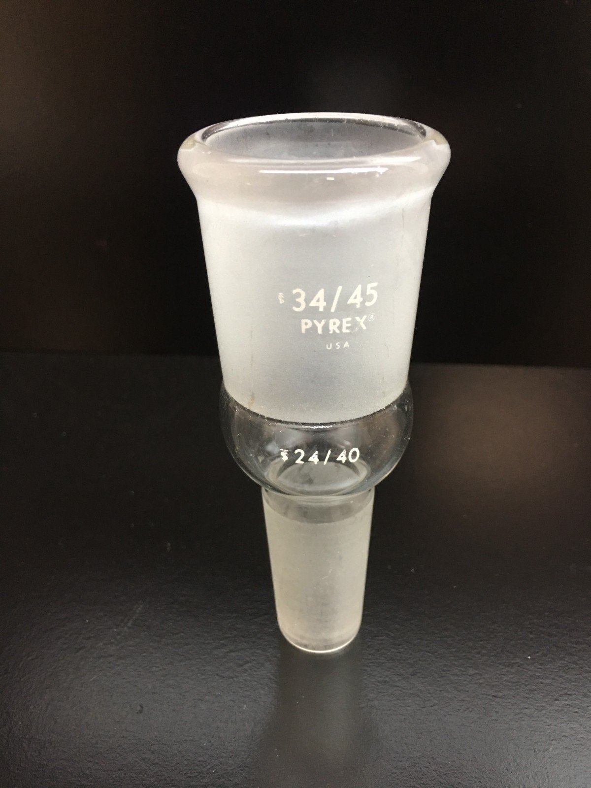 Corning Pyrex Cat 8800-3424 Reducing Adapter 34/45 Top To 24/40 Bottom