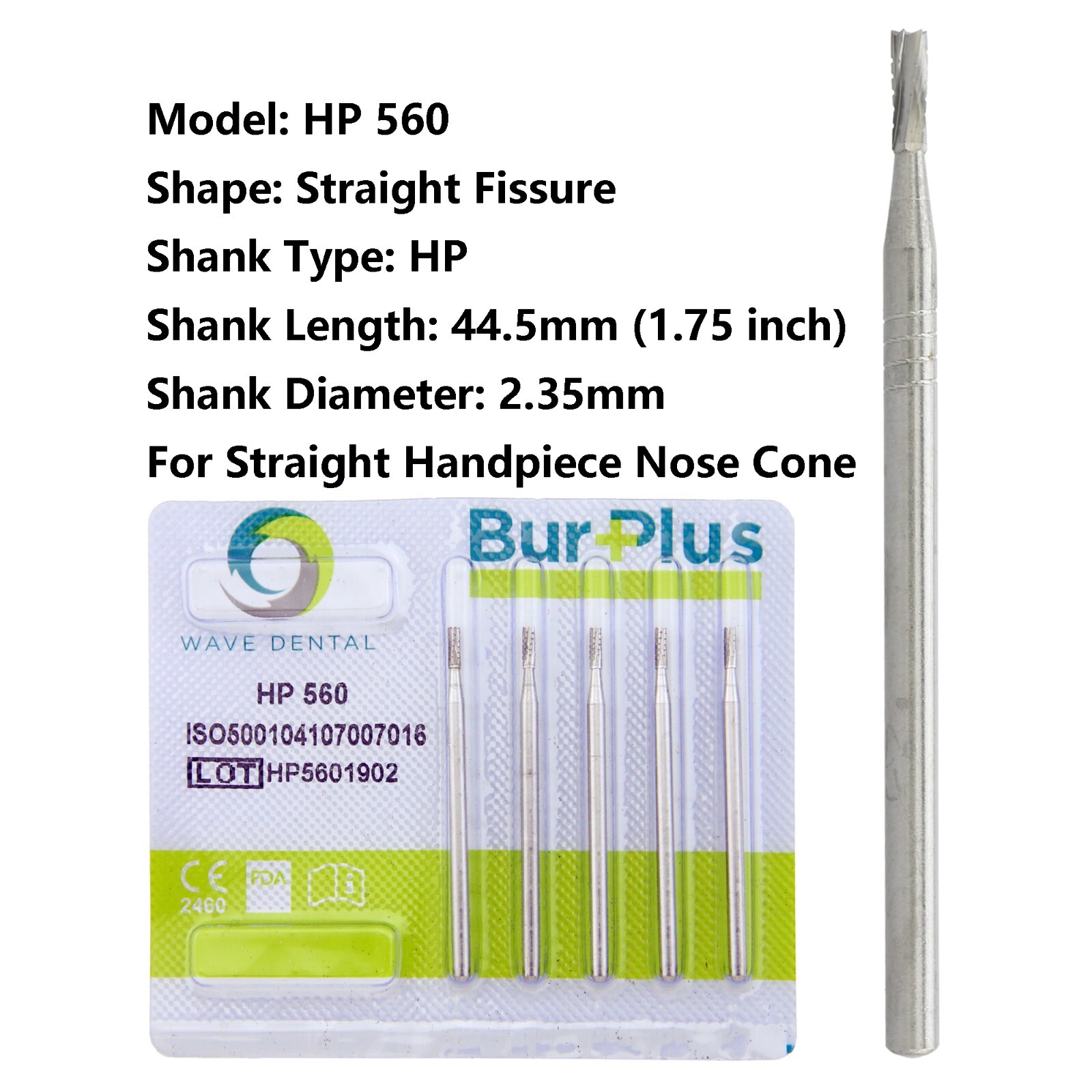 Wave Dental Surgical Burs for Straight Handpiece HP 555 556 557 558 559 560 563