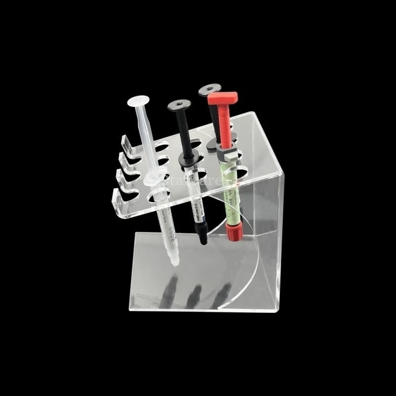 Dental Resin Composite Syringe Acrylic Transparent Organizer Frame Holder Case