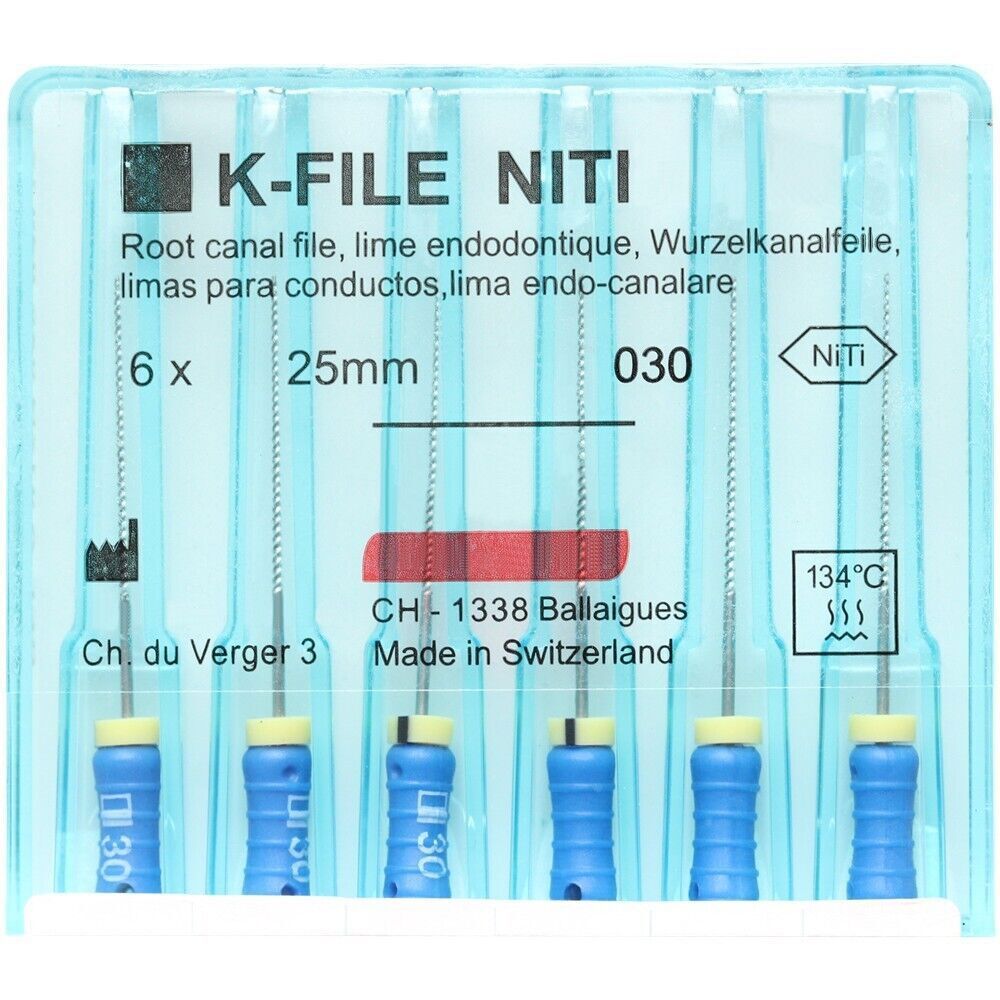 5 Packs Dental K-FILE NITIFLEX NiTi Flexible Endodontic Endo Root Canal K Files