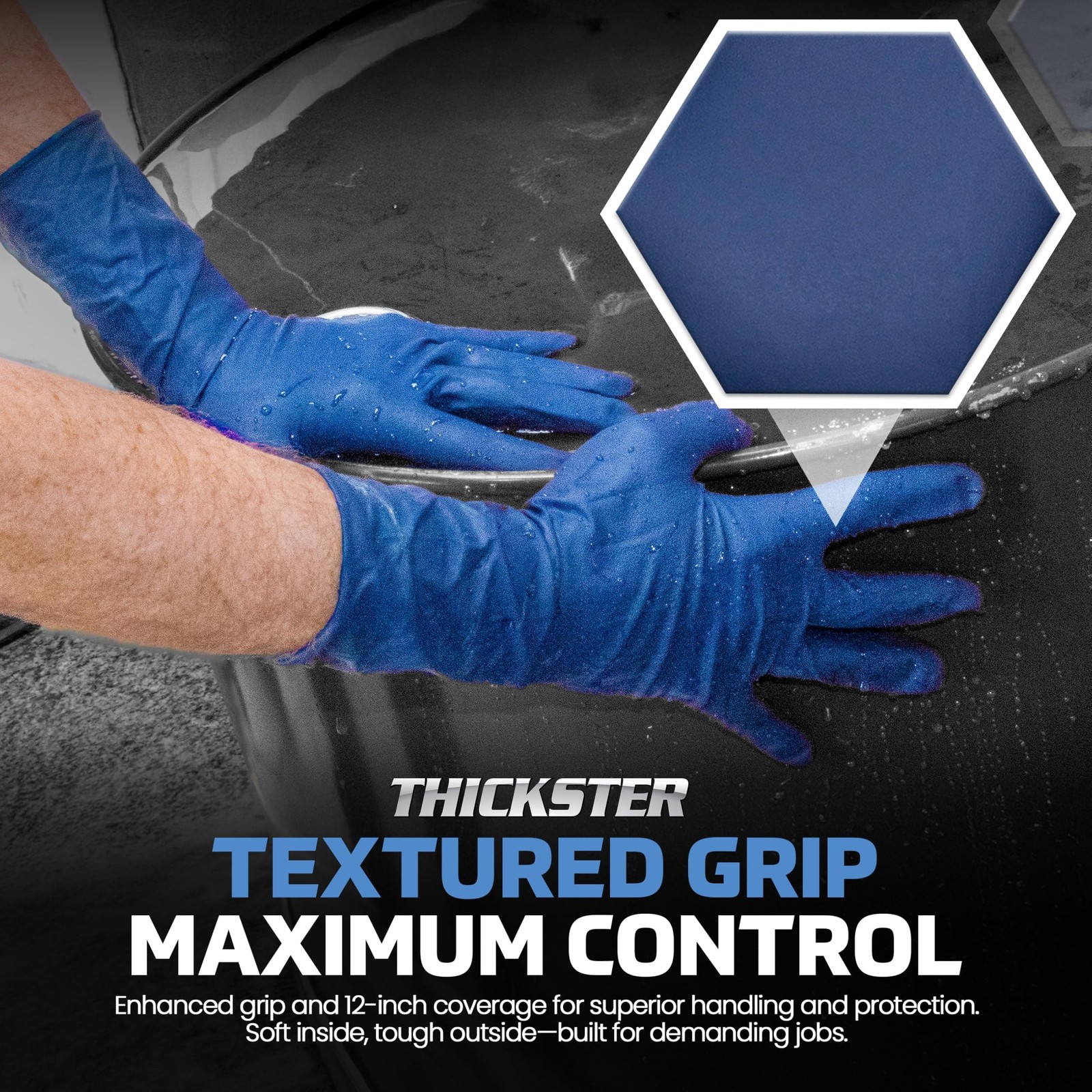 SAS Safety 6604-20 Latex Thickster Powder-Free Disposable Glove, X-Large (Pac…
