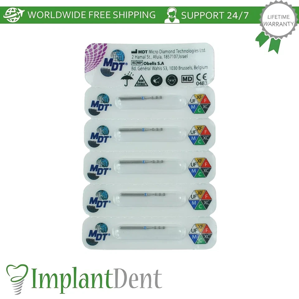 Dental MDT FG Diamond Depth Marker Burs 552 Medium Grit Restorative Procedures