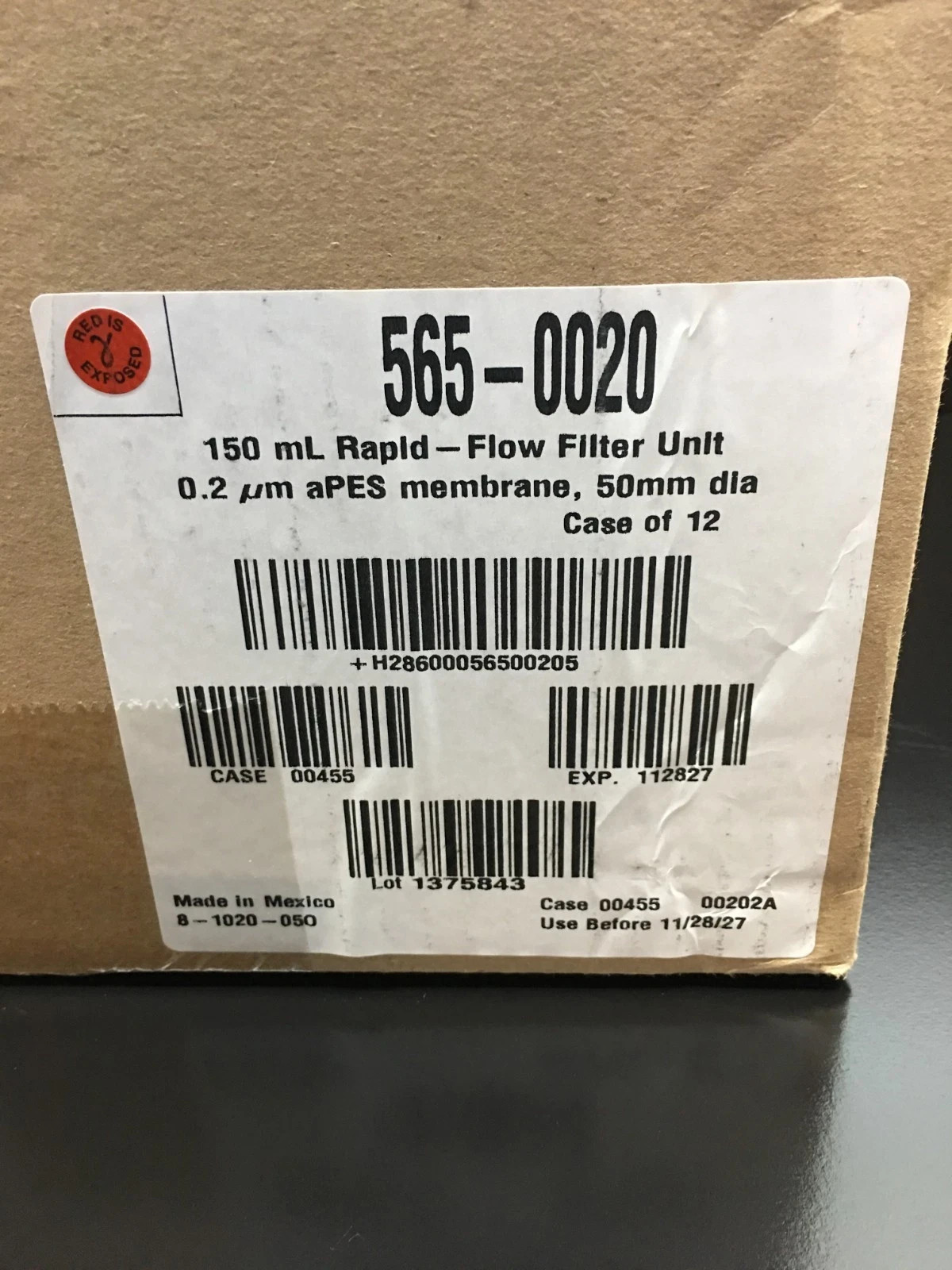 Thermo Scientific REF 565-0020 Rapid Flow Filter Unit 150mL 0.2um 50mm Case